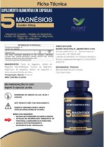 5 Magnesios Quelato Malato Taurato - 60 Capsulas Muwiz - Imagem 3
