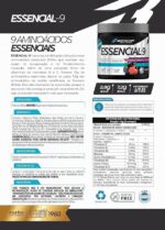 Essencial 9 EAA Aminoácios Essenciais 225g Sabor Guaraná com açaí Bodyaction - Imagem 2