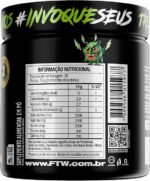 FTW Pré-Treino Diabo Verde em Pó com Cafeína, Aminoácidos Beta‑Alanina e Arginina para Treinos e Atividades Físicas - Pote 300 g (Arco-Íris) - Imagem 2