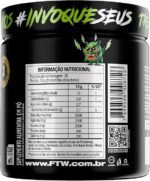 FTW Pré-Treino Diabo Verde em Pó com Cafeína, Aminoácidos Beta‑Alanina e Arginina para Treinos e Atividades Físicas - Pote 300 g (Energético) - Imagem 3