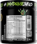 FTW Pré-Treino Diabo Verde em Pó com Cafeína, Aminoácidos Beta‑Alanina e Arginina para Treinos e Atividades Físicas - Pote 300 g (Limão) - Imagem 2