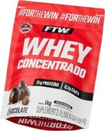 FTW Whey Concentrado com Proteína Concentrada WPC, Suplemento Alimentar em Pó com 15g de Proteína por Porção, Rico em Aminoácidos Essenciais, Sem Glúten – Refil 1KG (Chocolate)