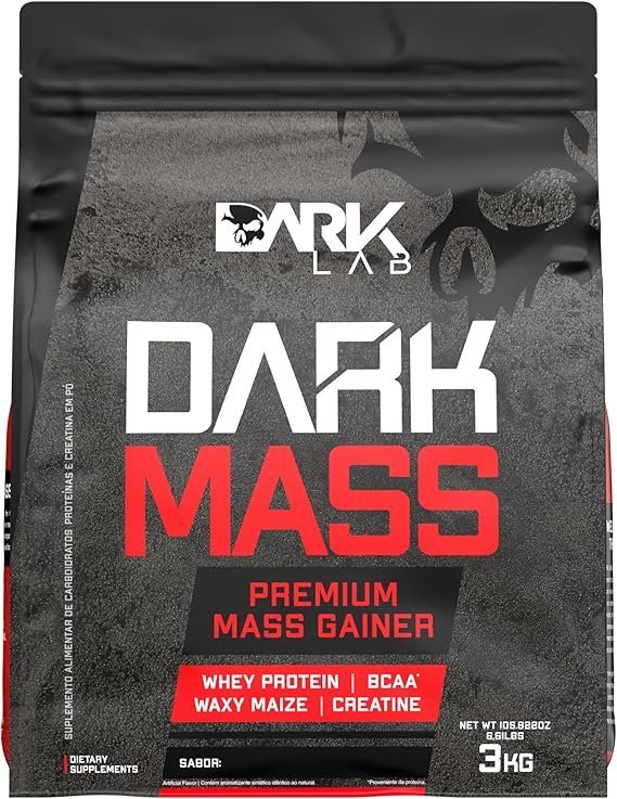 Hipercalorico-Dark-Mass-Dark-Lab-3kg-Baunilha-Ganho-de-Massa.jpg Hipercalórico Dark Mass Dark Lab, 3kg, Chocolate, Ganho de Massa - Imagem 1