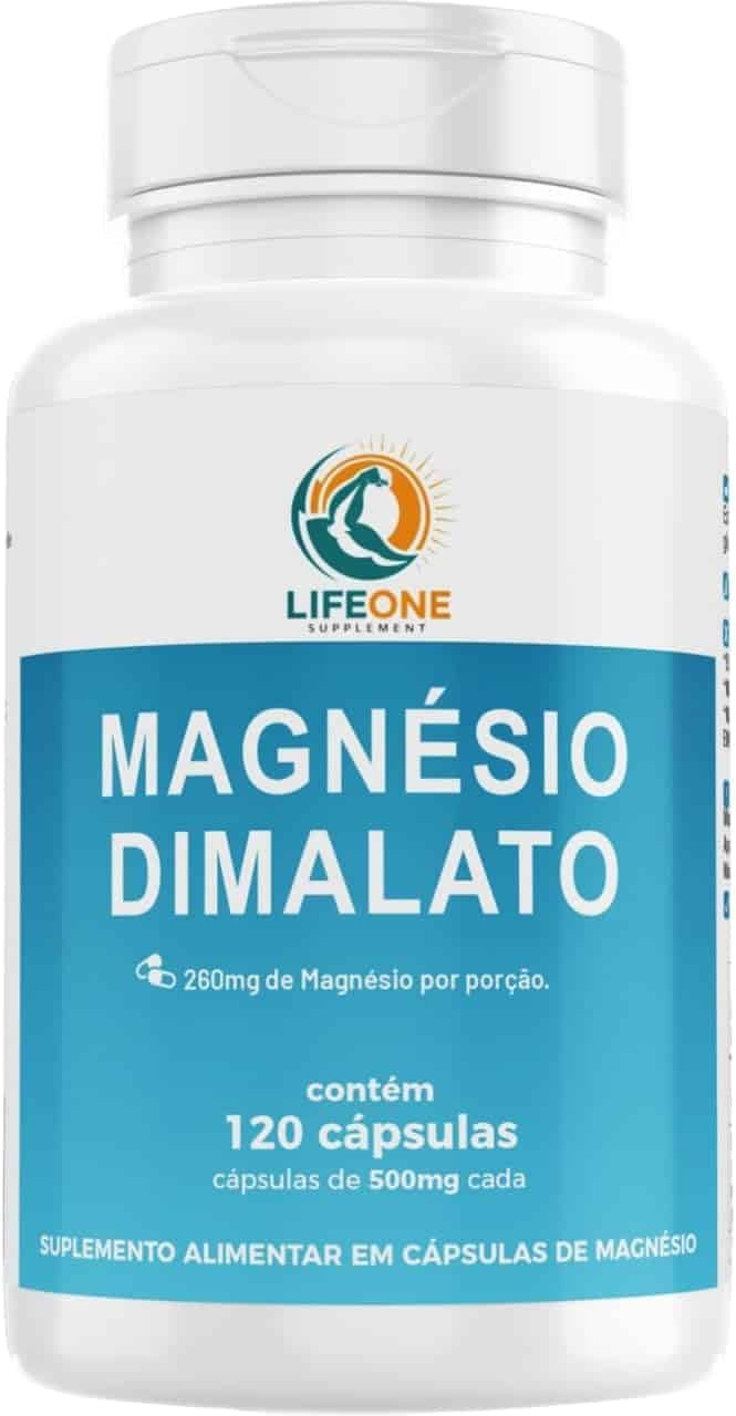 Magnesio-Dimalato-120-Capsulas-Life-One.jpg Magnesio Dimalato 120 Cápsulas Life One - Imagem 1
