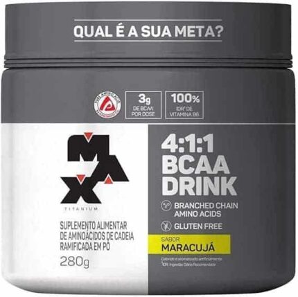 Max Titanium Bcaa 4: 1: 1 - 280G Drink Maracujá -
