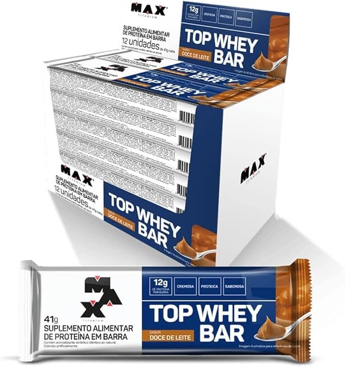 Max-Titanium-Top-Whey-Bar-12-Unidades-De-41G-Doce-De-Leite.jpg Max Titanium Top Whey Bar 12 Unidades De 41G (Doce De Leite) - Imagem 1