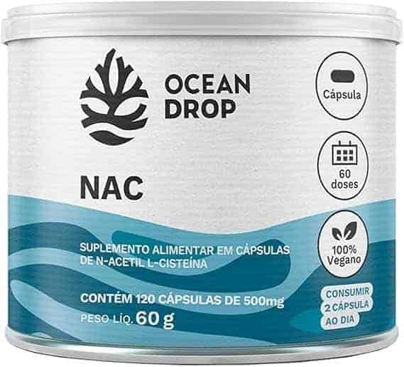 NAC-600mg-Ocean-Drop-120-Capsulas-Antioxidante-Precursor-da-Glutationa-Vegano-Sem-Gluten-Saude-do-Figado-Imunidade-Detox-Alta-Potencia-Suplemento.jpg NAC 600mg Ocean Drop 120 Cápsulas Antioxidante Precursor da Glutationa Vegano Sem Glúten Saúde do Fígado Imunidade Detox Alta Potência Suplemento - Imagem 1