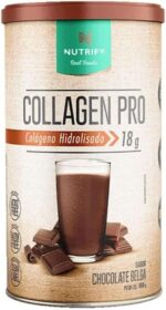 Nutrify Collagen Pro - Colágeno Hidrolisado com Proteína - Sem Glúten, Sem Açúcar e Sem Lactose - Sabor Chocolate Belga - 450g