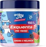 Pré treino, +Mu, Exquenta, Sabor Amora e Melancia, Com Cafeína, Palatinose e Taurina - 500g