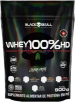 Refil Whey 100% Hd Chocolate 900G, Black Skull