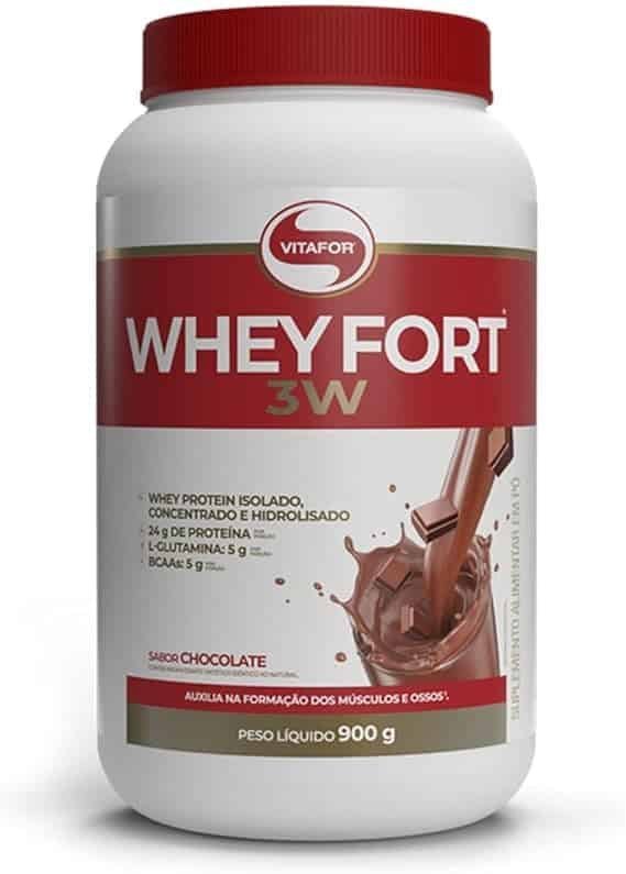 Vitafor-Whey-Fort-3W-900g-Chocolate.jpg Vitafor - Whey Fort 3W - 900g - Chocolate - Imagem 1