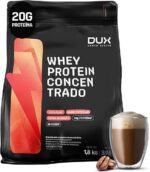 Whey Protein Concentrado Cappuccino 1.8kg - 20g de Proteínas por Porção - Suplementos Naturais, Suplementação Treino Academia, Ganho Muscular Hipertrofia - DUX HUMAN HEALTH