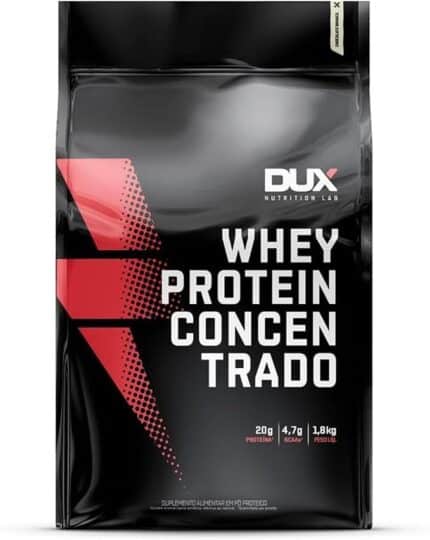 Whey Protein Concentrado Chocolate Branco Refil 1.8kg – Contribui Para o Ganho Muscular Hipertrofia – Dux Human Health
